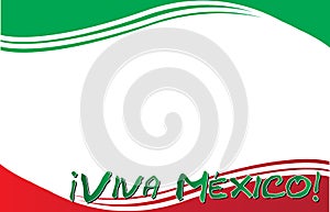 Viva Mexico! Postcard with Mexican Flag photo