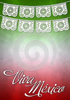 Viva mexico poster - mexican paper decoration