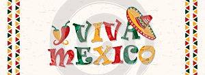 Viva Mexico quote banner for mexican celebration