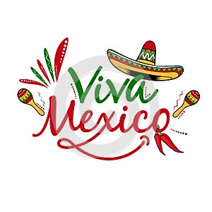 Viva Mexico vector backgorund photo