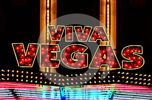 Viva Vegas illuminated sign