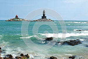 Vivekananda rock memorial and Thiruvalluvar statue, Kanyakumari, India