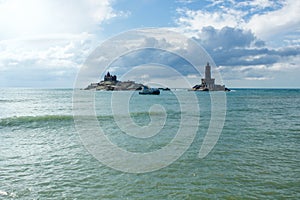 Vivekananda rock memorial and Thiruvalluvar statue, Kanyakumari, India