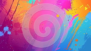 Vivid abstract background with colorful splashes and swirls, artistic design for creative projects