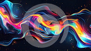 Vivid abstract fluid shapes with a cosmic and dynamic feel.