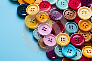 Vivid accents Multicolored sewing buttons for creative textile embellishments