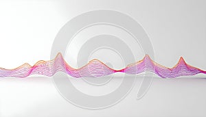vivid audio wave presented against a crisp white backdrop
