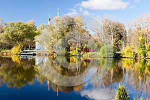 Vivid autumn picturesque scenery