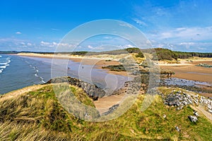 Vivid beauty of Newborough beach Anglesey North Wales UK