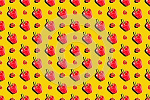 Vivid bell peppers pattern