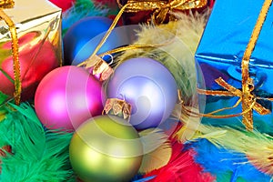 Vivid Christmas balls.