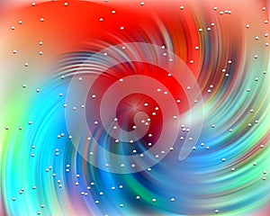 Vivid circular movement hues with bubbles photo