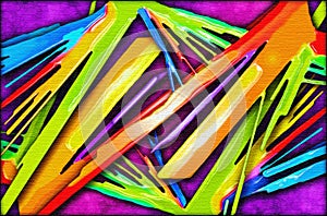 Vivid color abstract painting