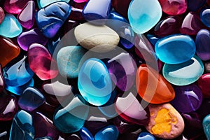 Vivid Colorful gemstones. Generate Ai