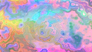 Vivid colorful pastel swirl and circles oil art shapes, psychedelic rainbow baby colors design