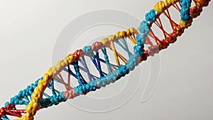 Colored Genetic Code DNA Molecule Structure. Generative AI
