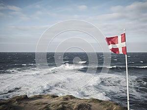 A Vivid Display of the Danish Dannebrog photo