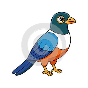 Vivid Elegant Trogon Bird Design