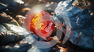 Vivid Energy Explosions: Red Diamond In Unreal Engine Style