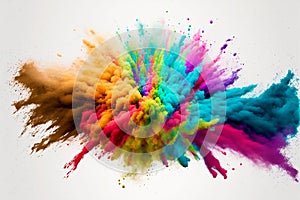 An explosion of coloured paint