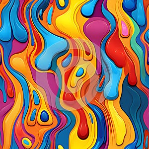 Vivid and Expressive Multicolored Abstract Painted Background