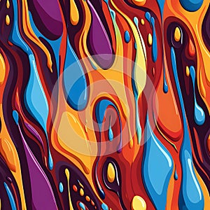 Vivid and Expressive Multicolored Abstract Painted Background