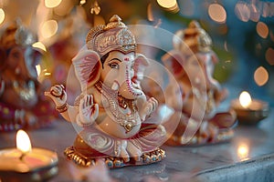 Vivid ganesh chaturthi processions showcasing ornately decorated idols and traditional clothing