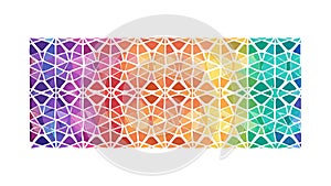 Vivid Gradient Geometric Grid Pattern, vector design Generative AI