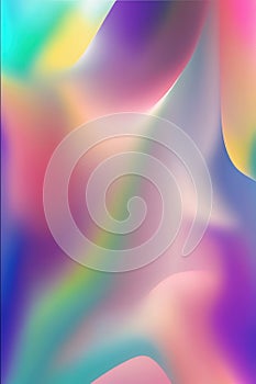 Vivid holographic Colored blurry abstract gradient background,