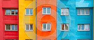 Vivid Hues on Modern FaÃ§ades: Architectural Symmetry. Concept Architecture, Vivid Hues, Modern