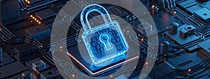 Digital Lock Shields Data Security in High-Tech Circuitry