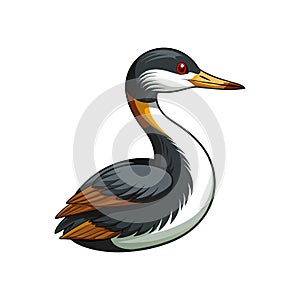 Vivid Least Grebe Bird Design