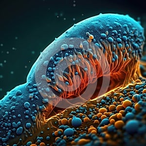 Vivid Microscopic View of Protozoa for Educational Materials.