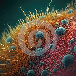 Vivid Microscopic View of Protozoa for Educational Materials.