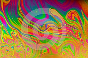 Vivid multicolored, trippy abstract showing a rainbow effect of refracted light