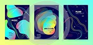 Vivid Music Flyer. Gradient Pattern. Electronic