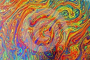 Vivid orange trippy psychedelic abstract