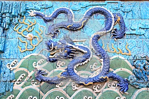 Vivid oriental dragon at Beijing Forbidden City