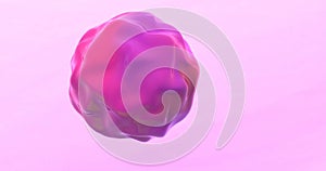 Vivid pink floating metaball 3d footage
