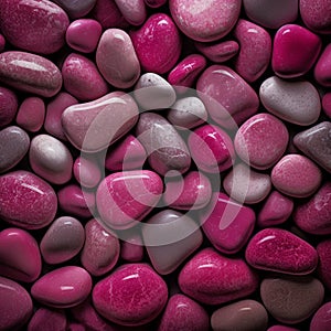 Vivid Pink And Grey Stone Close-up With Decorative Background photo