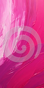 Vivid Pink Paint Art: Abstract Impasto Texture With Bold Strokes