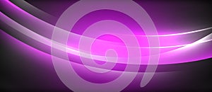 Vivid purple wave on dark backdrop creates an electric art pattern