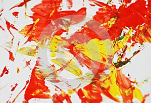 Vivid red gray yellow green colors, blurred painting watercolor background, abstract painting watercolor background