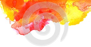 Vivid red orange yellow watercolor background