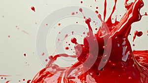 Vivid Red Paint Splash