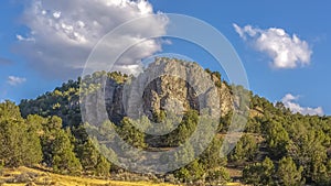 Vivid sky with clouds over Goshen Canyon in Utah