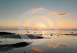 Vivid sky and twilight dramatic clouds background