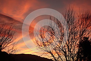 Vivid sunrise in New Mexico