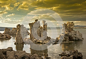 Vivid Sunset Over Mono Lake