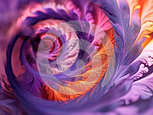 Vivid Swirl of Featherlike Patterns